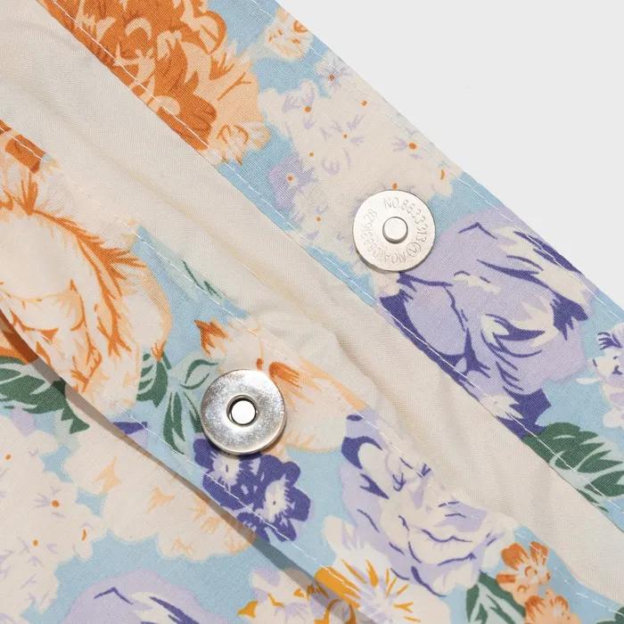 Flower Pattern Eco Bag (Blue)