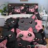 Cute Cartoon Cats Print Bedding Set Duvet Cover 1 Duvet Cover 2 Pillowcases Adult And Children Bedding Set Luxury Comforter Set