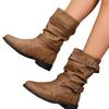 Short Martin Boots Women's 2025 Fall/winter New Belt Buckle Pleated Fashion Women's Boot Trend