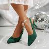 Mode Sommer Damen Sandalen mit großem Absatz Gestrickte Hohle Atmungsaktive Schuhe Slingback High Heels Schuhe Spitz Zulaufende Dünne Absätze Pumps