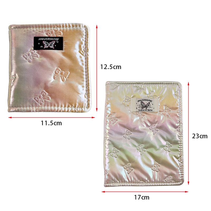 New Silver Bow Soft Shell Photocard Photo Album Binders Kpop Korea Idol Cards Book Family Pictures Album with 20pcs Inner Pages