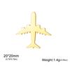 Airplane Brooch for Women Men Stainless Steel Aircraft Suit Badge Pin Accessories Gift