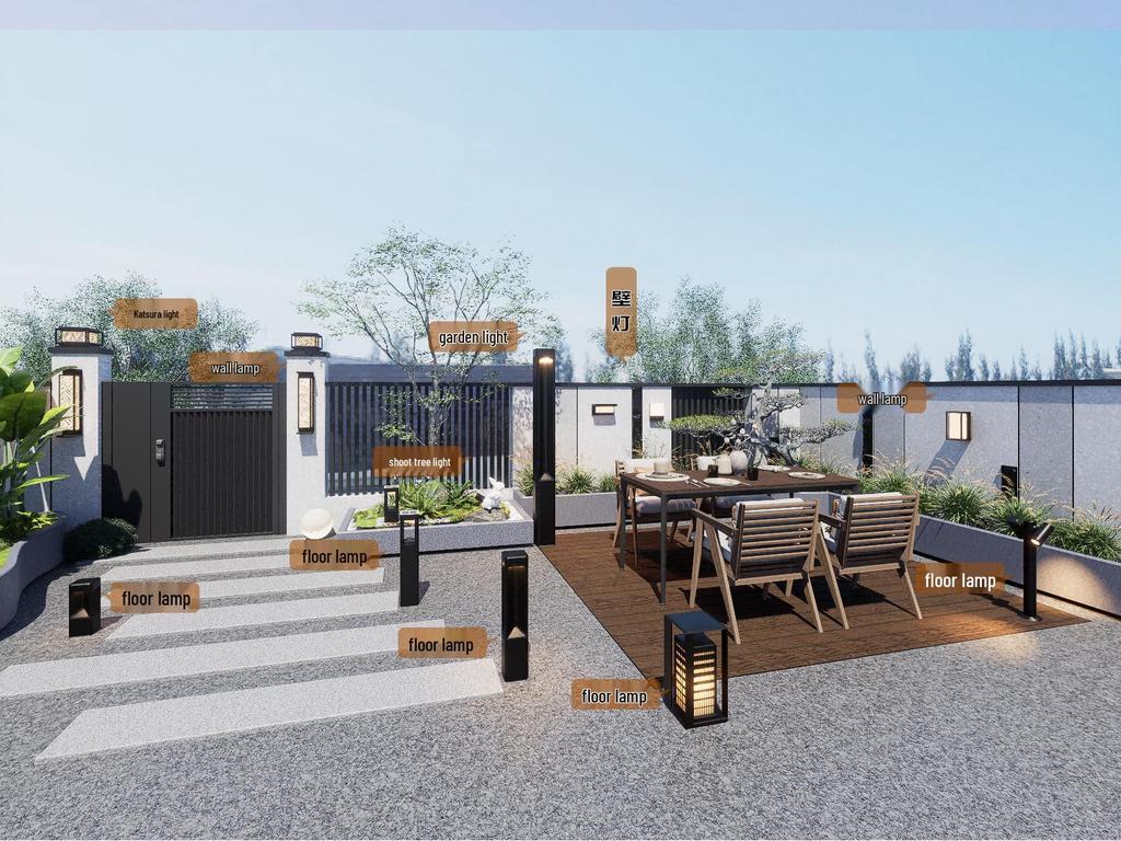 Wasserdichte Außen-Gartenweg- und Landschaftsleuchte