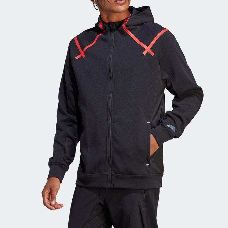 adidas Jackets Men's Black Hooded Moderate Other HS7473