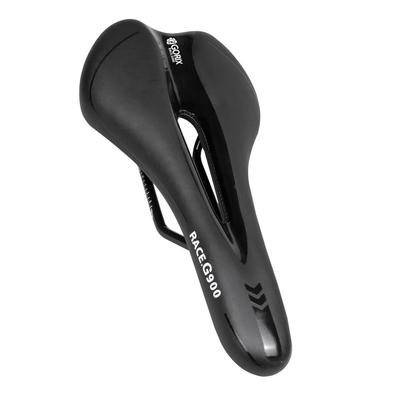 GORIX (Gorix) Bicycle Low-Rebound Saddle [Perforated, Firm Type, Customizable] Compatible with Road Bikes, Mountain Bikes, Etc. 3621A Full Black