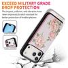 For iPhone 17 Pro Case Flower Leather TPU RFID Blocking Phone Cover Card Slots