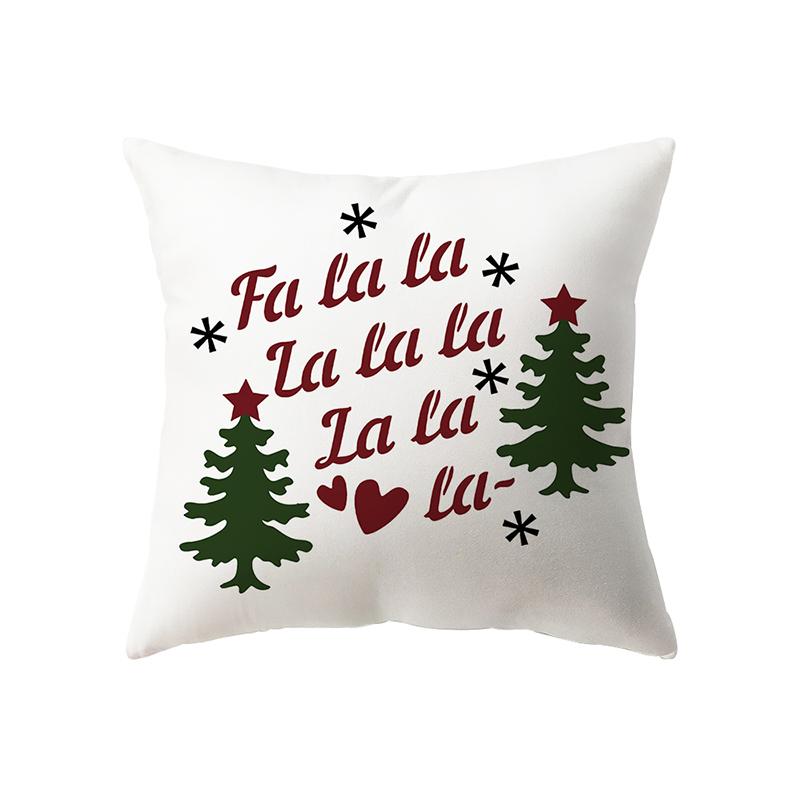 Christmas Theme Cute Santa Claus Print Pattern Cushion Cover Home Living Room Sofa Decoration Pillow Pillow Cover