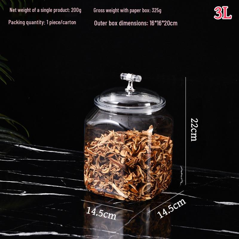 Food-Grade Kitchen Grain, Tea, and Dried Tangerine Peel Storage Jars - Moisture-Proof, Sealed