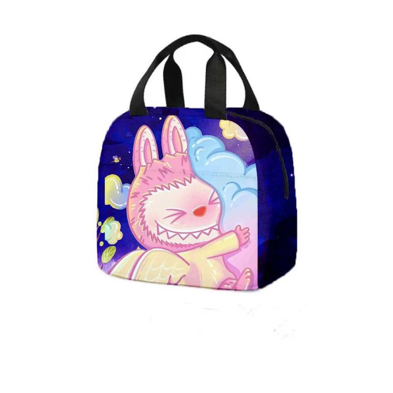 Labubu Cartoon Lunch Tote: Insulated Aluminum Foil Bento Bag for Students  5374