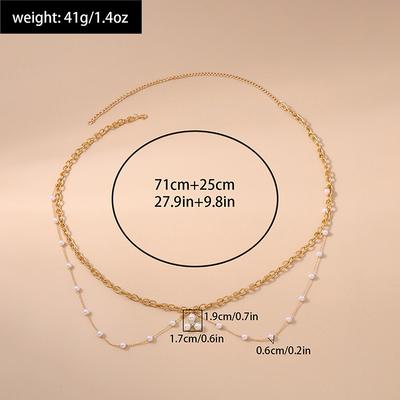Flower Pearl Tassel Necklace Ladies Sexy Pearl Multi-Layer Body Chain Elegant Waist Chain For Beach Outfit  Accessory