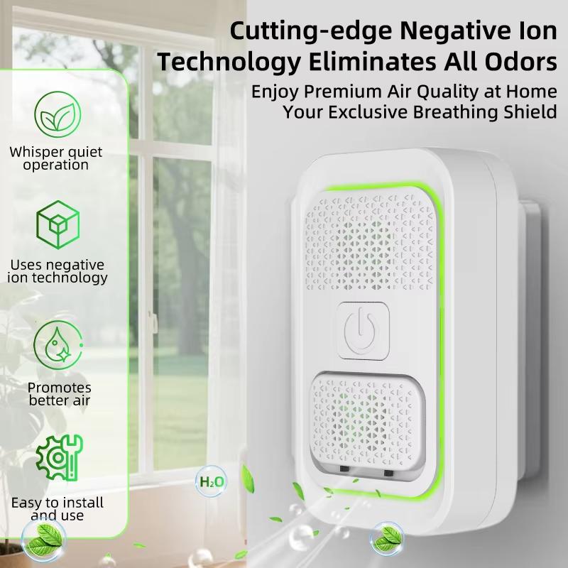Plug In Negative Ion Air Purifier Ultra Quiet Secondhand Smoke Odor Remover for Office Workplace