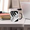 Music Theme Coffee Mug 350ML Guitar Piano Violin Ceramic Mug Coffee Mug Ceramic Mug Coffee Cup Table Decoration Tea Mugs