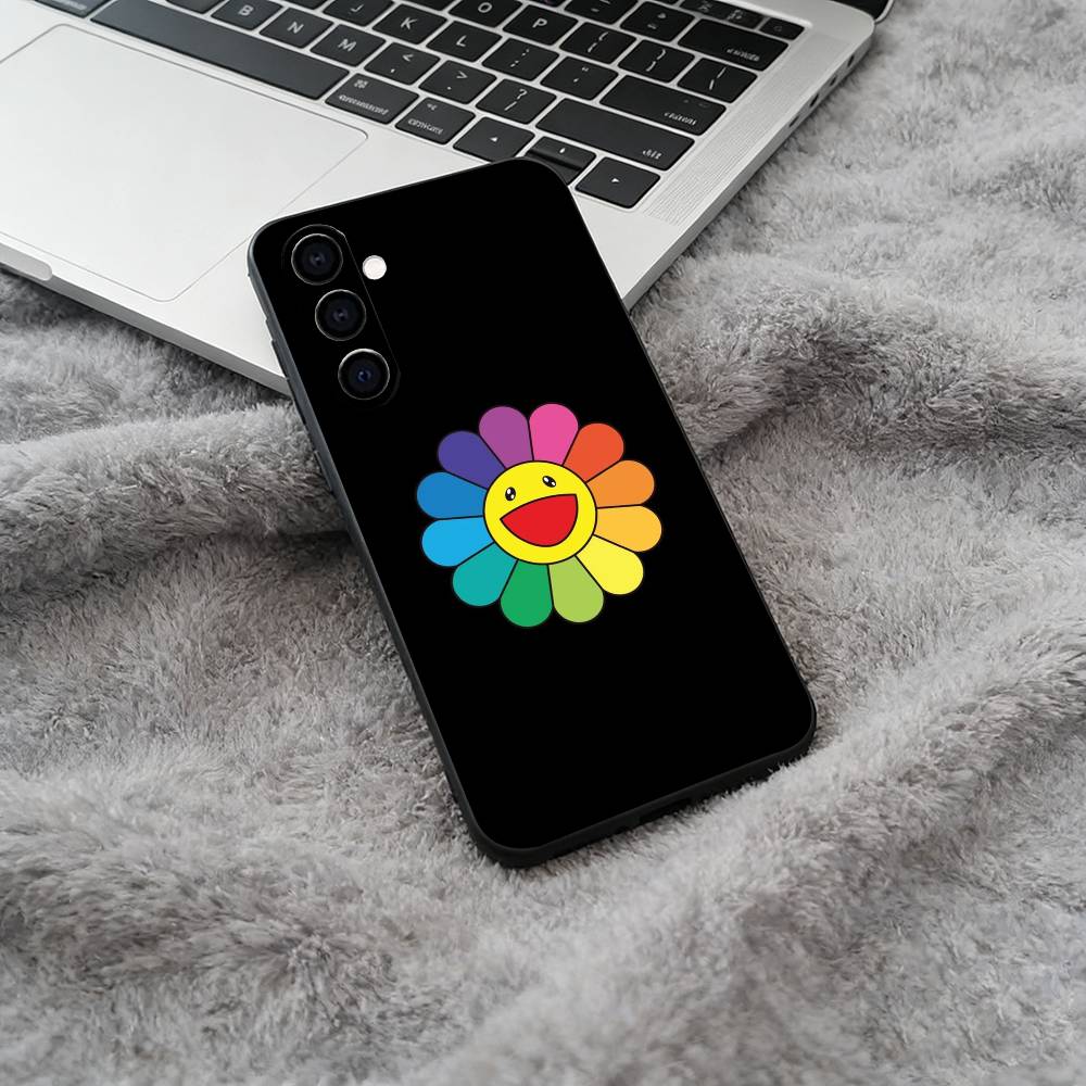 T-Takashis -M-Murakamis Soft Silicone phone Case for Samsung Galaxy A73/A71/A72/A70/A53/A52/A51 - Black
