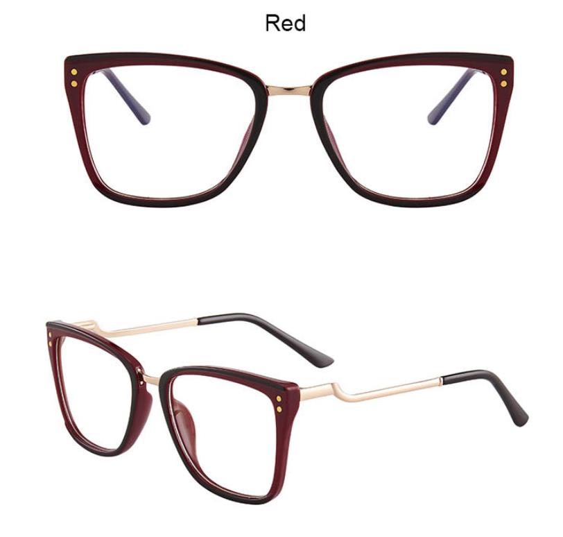 Luxury Brand Square Myopia Glasses Khaki Eyeglasses Frame Women Office Anti Blue Light Computer Glasses TR90