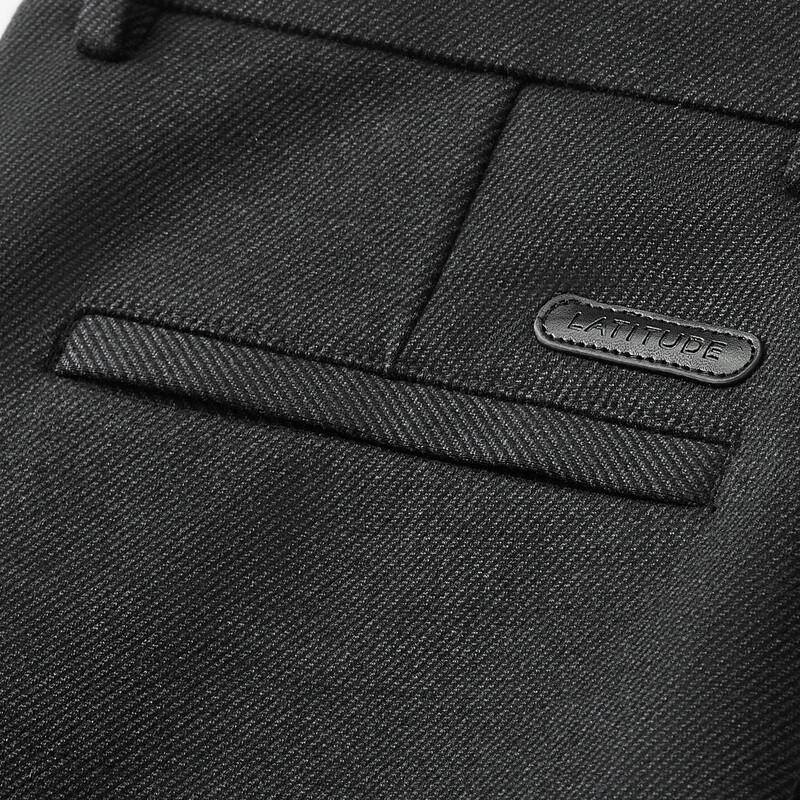 MONTAGUT Men's Winter Wool Blend Straight-Leg Casual Pants