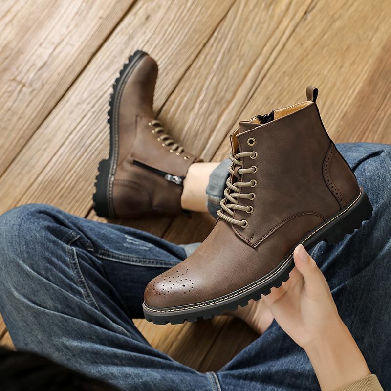 Mode Lässige Herrenstiefel Klassischer Retro vielseitiger Stil Täglich Geschäft Büro Formell Party Outdoor Übergröße Erwachsene Straßenschuhe 38-46