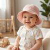 Breathable Gauze Muslin Baby Summer Hat Soft Edge Children Panama Cap Kids Sun Hat  Summer Season