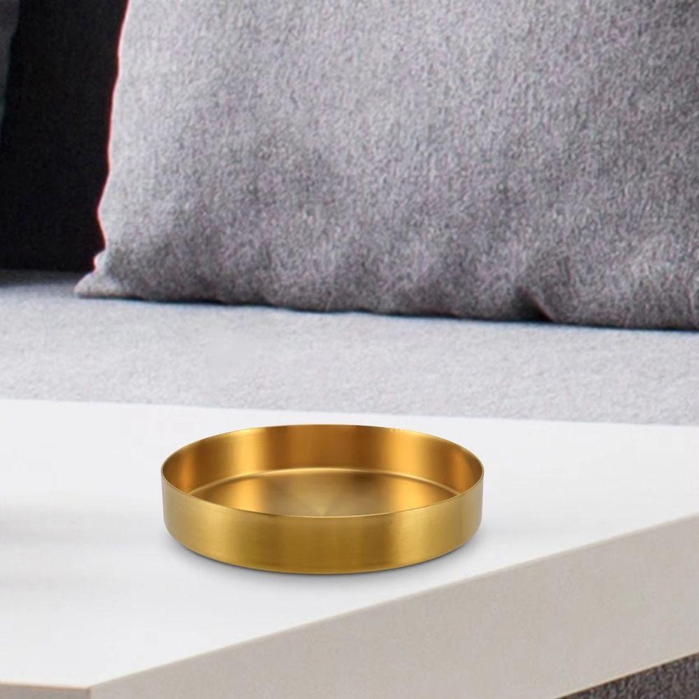 Ronde Metalen Decoratieve Schalen 12,5/20/30cm Sieraden Display Plaat Kaptafel