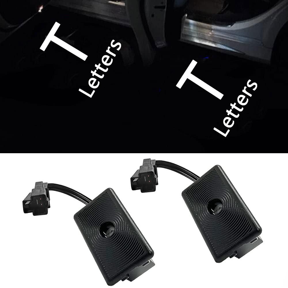 For Tesla Model 3 Highland LED Logo Projector Puddle Lights Ultra-Bright Welcome Light 3D Laser Ghost Shadow Light Model Y/3/S/X