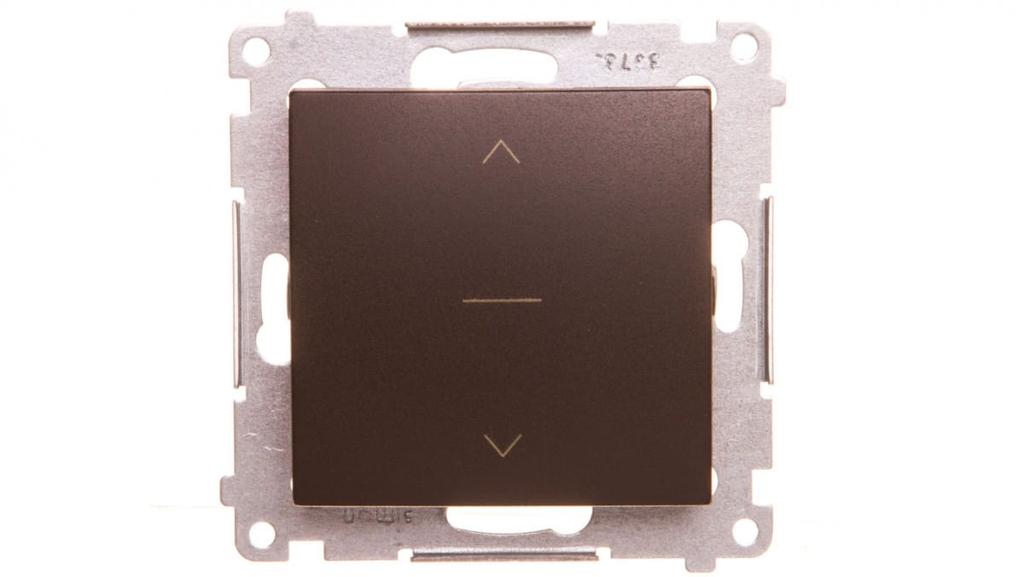 Simon 54 Premium Three-Position Shutter Switch 1-0-2, Quick Connectors, Matte Bronze Dzw1K.01/46