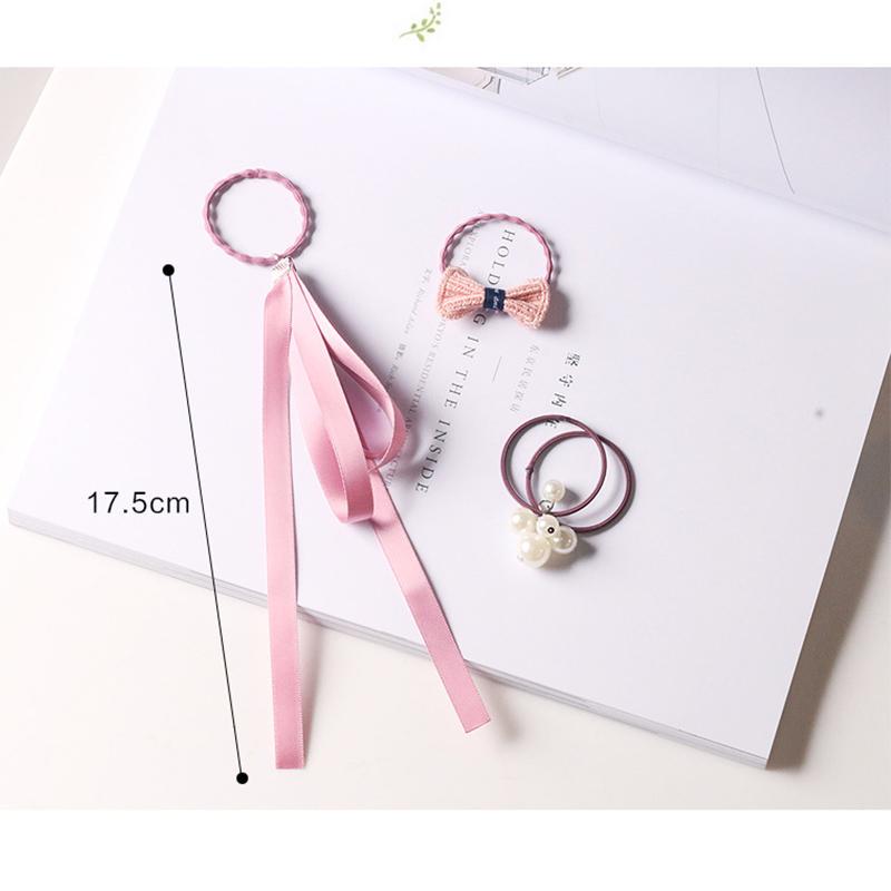 I LOVE DAD 10 Teile/satz Spitze Kinder Elastische Haar Bands Für Mädchen Bögen Crown Haar Seile Kinder