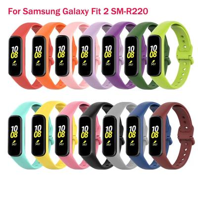 Para Samsung Galaxy Fit 2 Correa de Silicona Banda de Reloj Deportivo Para Samsung Galaxy Fit2 R220 Accesorios de Correa de Banda Inteligente