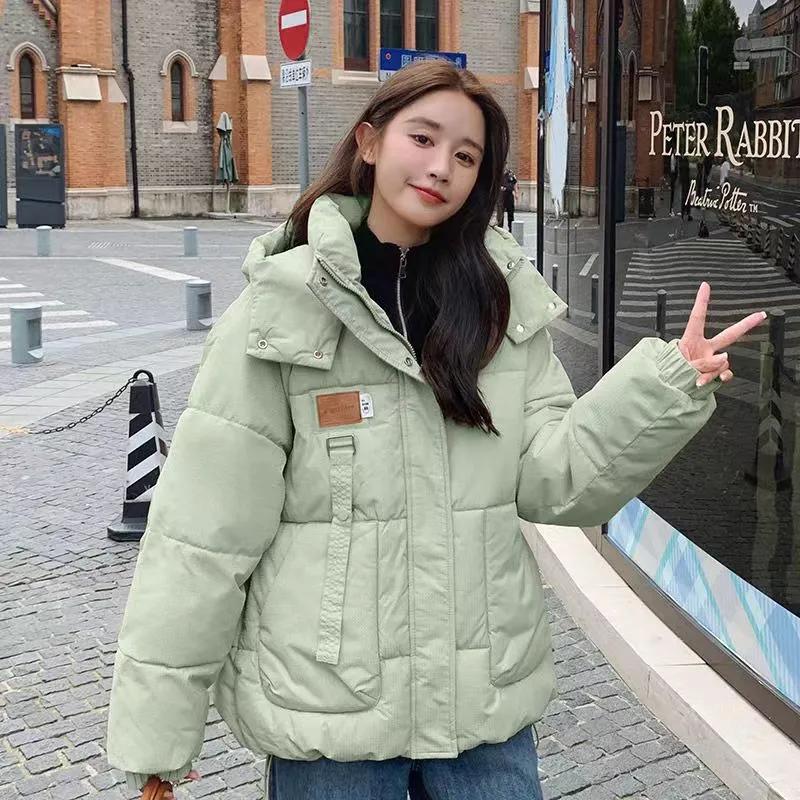 Women's Winter Short Loose Thickened Hooded Warm Coat Fresh Casual Bread Coat
