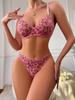 Ästhetisches Grunge Ultra Dünne Sets Damen Durchsichtig Sexy Gepunktet Halbschalen Zweiteiliges Set Mode Tanga Dessous Anzug