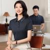Unisex Summer Breathable Short Sleeve Polo Shirt with Turn-Down Collar for Corporate Group Customization