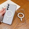 For Samsung Galaxy S21 S23 S24 S25 FE S22 S26 Ultra S26 Plus S25 S26 Edge Clear Crystal Acrylic Magnetic  Shockproof Case