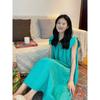 Lace-up Off-the-shoulder Suspender Dress Women's Summer Gentle Design Sense Vacation Seaside Beach Vest Long Dress Fashion Trend