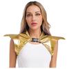 Gothic Steampunk Armor Shrug for Women - Shiny Metallic Collared Pauldron Costume Shoulder Piece