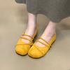 2025 Autumn French Retro Round Head Inner Height Increase Shallow Mouth Single Shoes Women's Versatile Skirt Low Heel Mary Jane Shoes