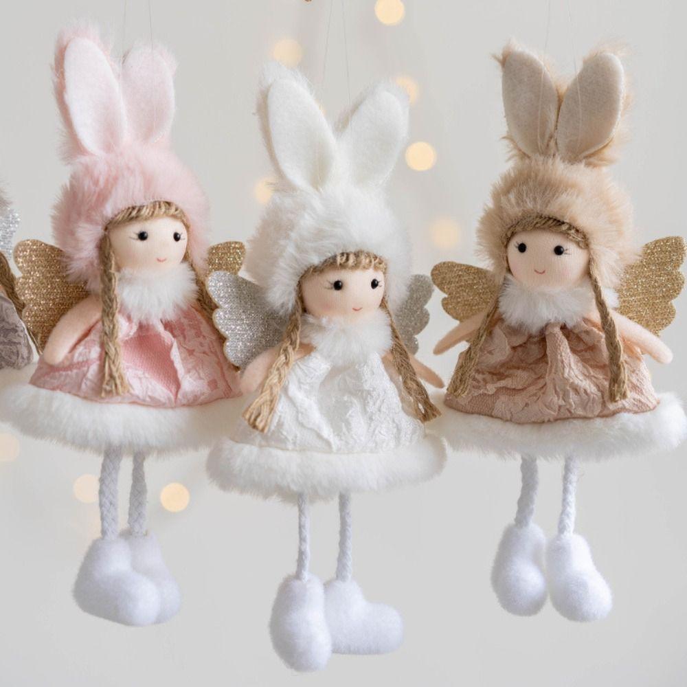 Angel Girl Doll Christmas Hanging Pendants Plush Drop Ornaments Creative Xmas Tree Decorations