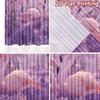 Set Of 2 Flat Printing Curtains Without Rod Pink Paradise Holiday Printed Yarn Decorations Outdoor Curtain Polyester
