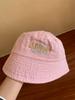 Bucket hat new spring and summer solid color letter basin hat versatile bucket hat sunscreen visor hat