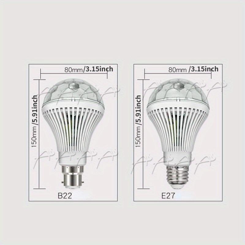 Auto Rotating E27 Crystal Magic Ball DJ Disco Party Light Stage Lighting Effect Bulb Lamp