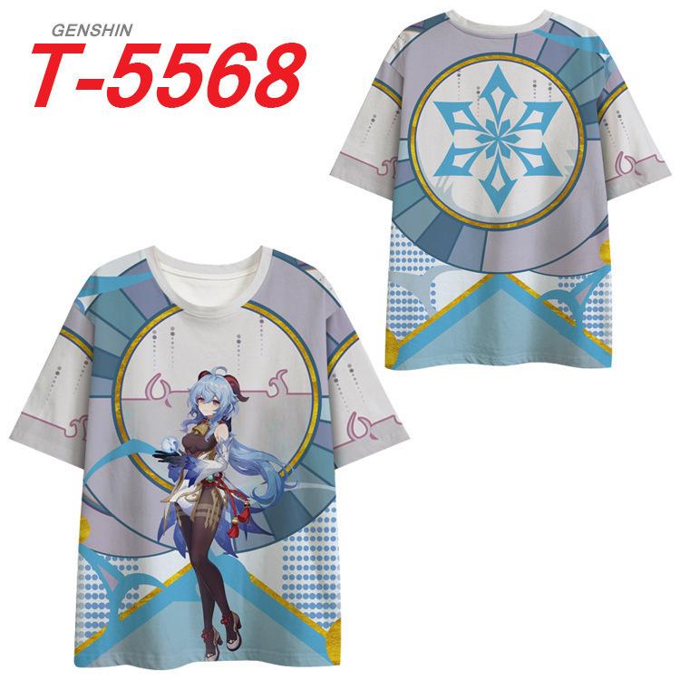 Pánské tričko s krátkým rukávem s 3D potiskem Zhongli z hry Genshin Impact One Piece