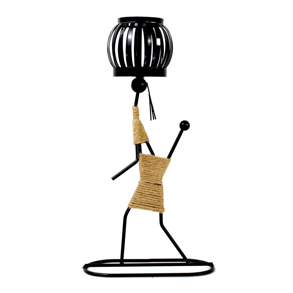 

Подсвечник из металла в скандинавском стиле, абстрактная скульптура персонажа, подсвечник, декор, статуэтки ручной работы, украшение для комнаты, подарок для дома