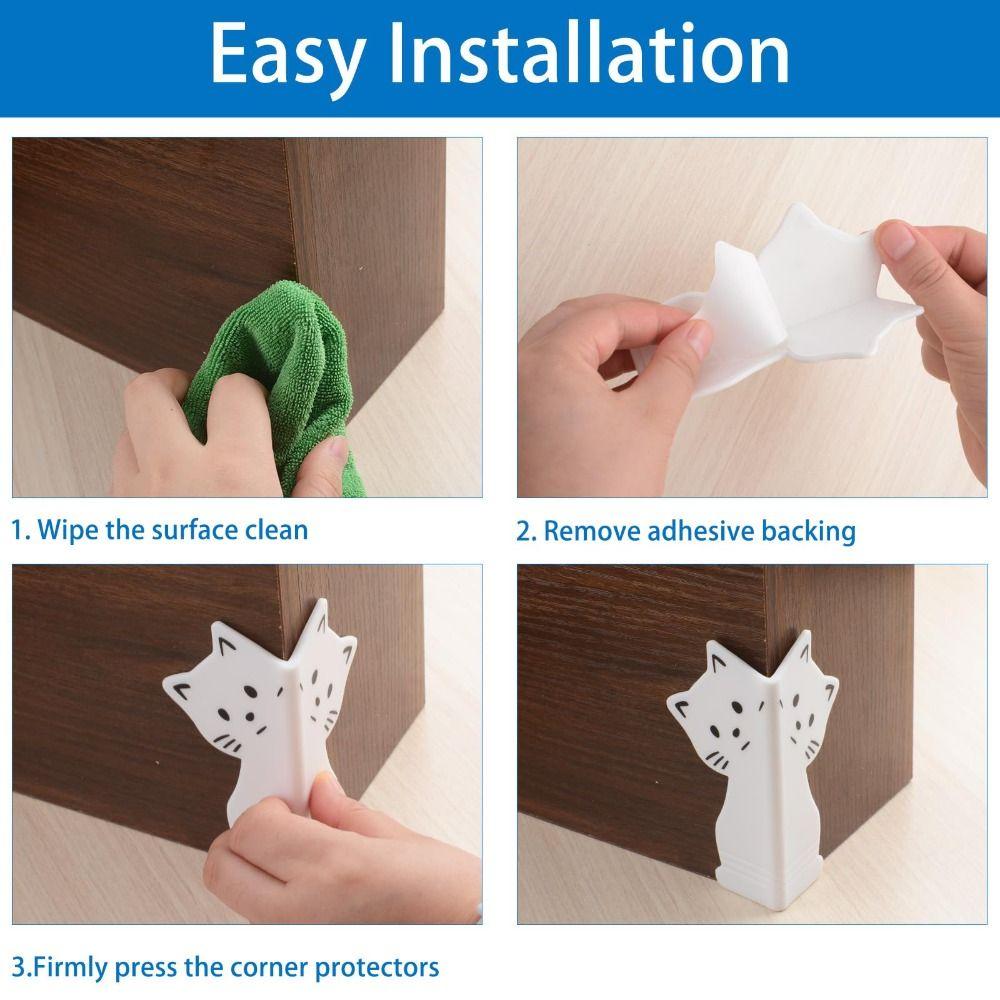 Cat Shape Silicone Collision Pad Baby Safety Wall Corner Protector  Livingroom