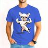 Cartoon Gym Chihuahua Tshirt Unisex Humor Dog Lover Graphic Tee Casual Short Sleeve Streetwear Tshirts