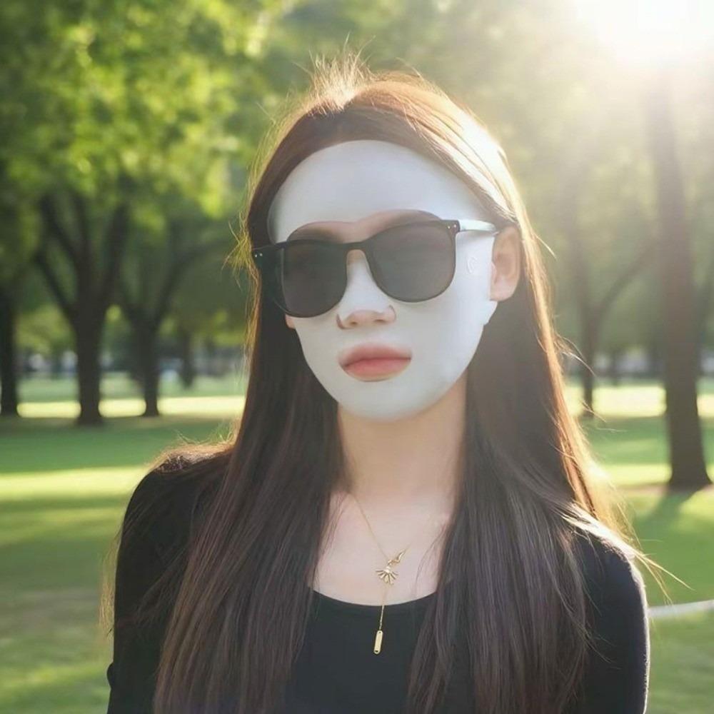 

Дышащая маска из ледяного шелка, бесследная маска для лица для езды, новая вуаль для лица, четыре сезона серый