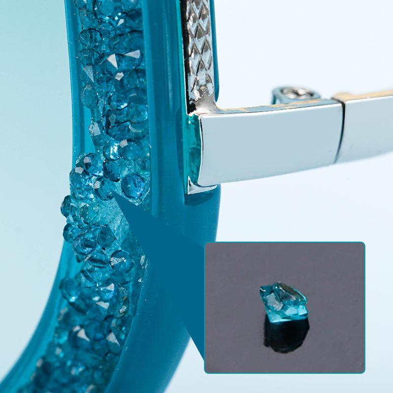 Sunglasses Women'S Diamond-Encrusted Polygonal Irregular Large-Frame Sunglasses Women'S Trendy Glasses