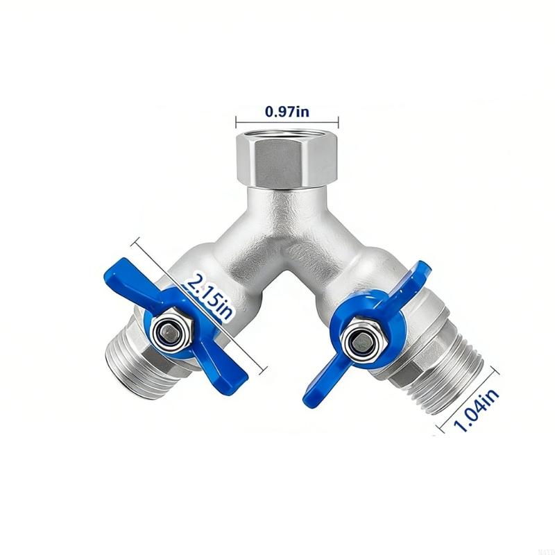 Y Double Outlet Hose Connector Garden Faucet Y Watering Connector Splitter For Garden Home Watering Systems M4YD