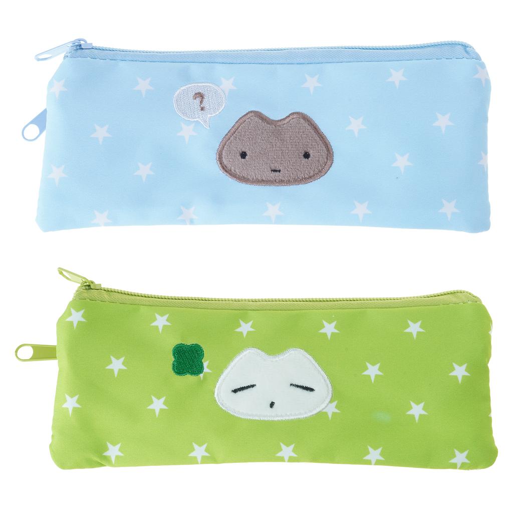 Star Print Pencil Case Double Layered Pen Case 2 Compartments Pen Pouches Portable Pencil Bag Travel Cosmetics Bag