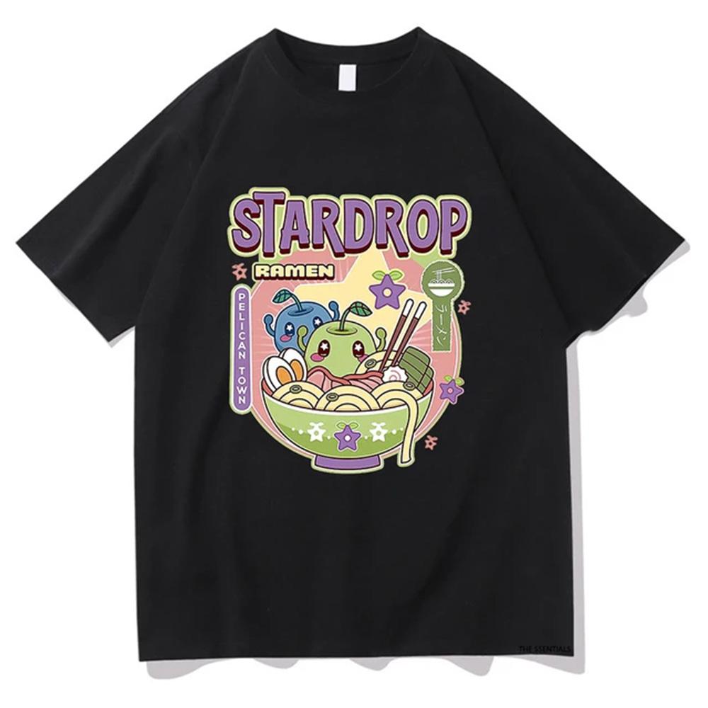

Anime Stardew Valley T Shirt Vintage Tops Junimos Ramen Men/Women Aesthetic T-Shirt Unisex High Quality Tees Kawaii Shirt 72460 4XL