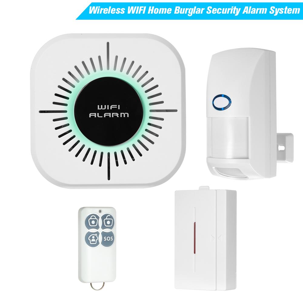 WIFI APP PIR Motion Sensor Home Garage Burglar Wireless Security Alarm DC5V Mini