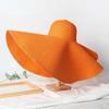Oversize 25Cm Wide Brim Straw Hat Women'S Beach Cap Foldable Sunshade Protection Hat Ladies Sun Hats For Summer Girls