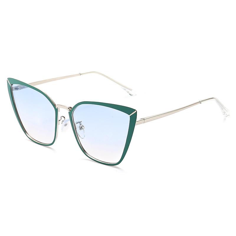 Fashion Cat-eye Sunglasses For Women With High-end Personalized Versatile Sunglasses New Metal Sunglasses 1208