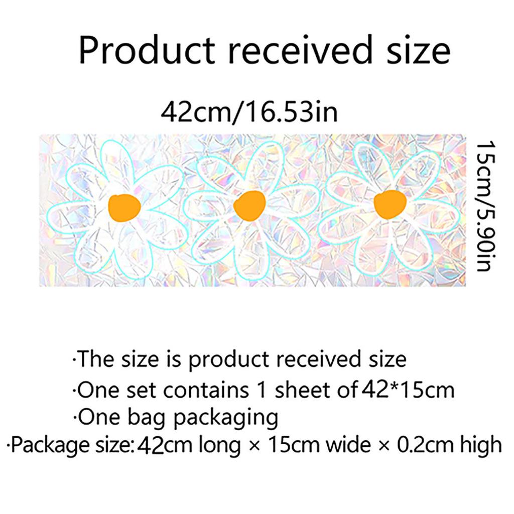 Regenbogen Gänseblümchen Löwenzahn Lotus Meerjungfrau Sonnenschein Bunt Doppelseitiger Statischer Aufkleber Glasfensteraufkleber Xc